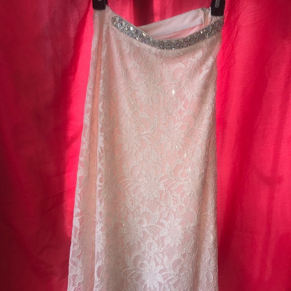 Light pink two piece prom dresss - Picture 3 of 5